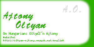 ajtony oltyan business card